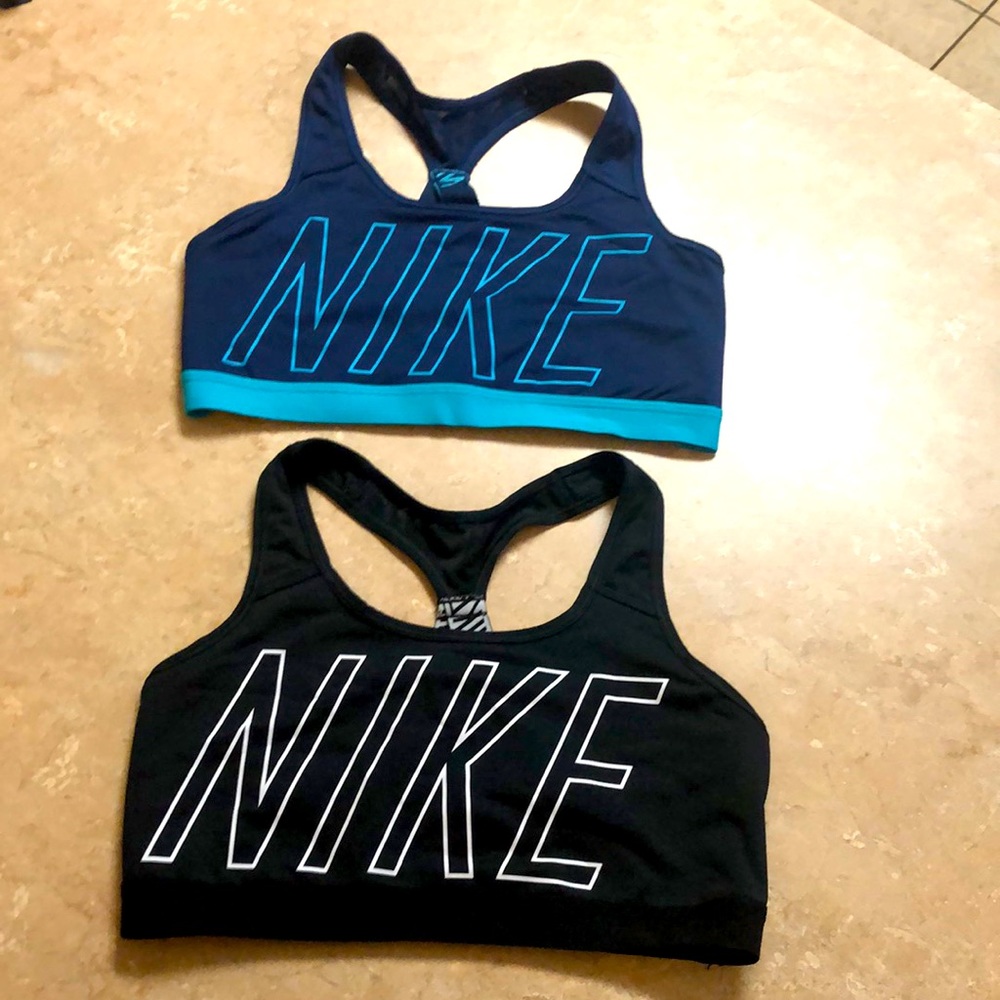 Nike Women's Sports Bras - Black and Blue